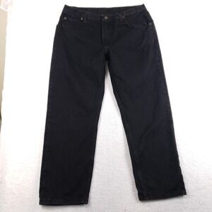 Red Kap Mens Black Straight Leg Work Jeans 38x30 Heavyweight Denim